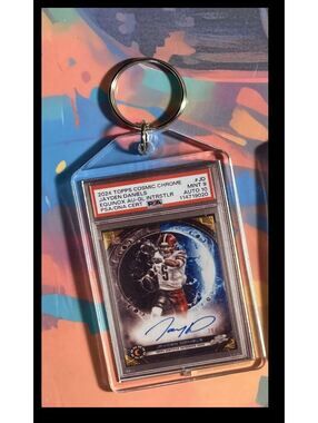 3117 Jayden Daniels 2024 Topps Cosmic Chrome Equinox Auto  Custom Keychain